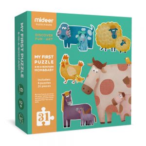 Mideer moje prve puzzle Mame i bebe prikaz ambalaže seta puzzli