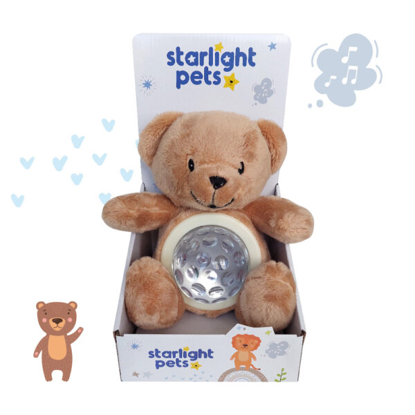 Starlight pets medvjedić plišana igračka koja svira i svijetli nježnim noćnim svjetlom