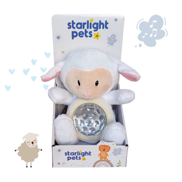 Starlight pets ovčica koja svira i svijetli nježnim noćnim svjetlom