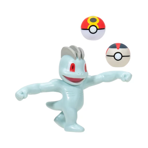 Pokemon set za igru Repeat Ball s prikazom akcijske figure Machopa i dvije Poke lopte