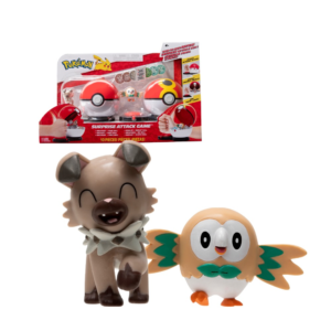 Pokemon "Surprise Attack" Rowlet vs. Rockruff prikaz sadržaja pakiranja i ambalaže