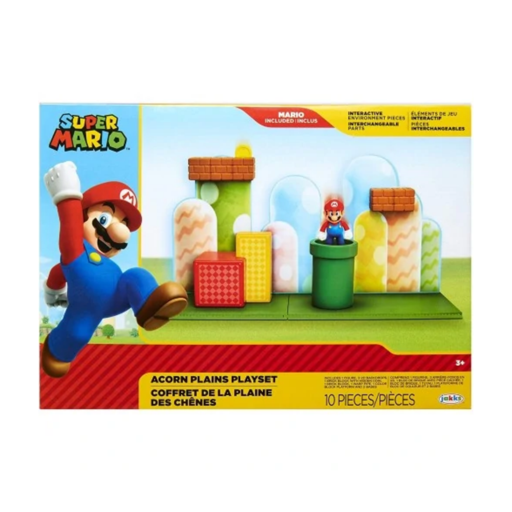 Super Mario dječje igračke "Acorn Plains" prikaz ambalaže koja sadrži dječju igračku