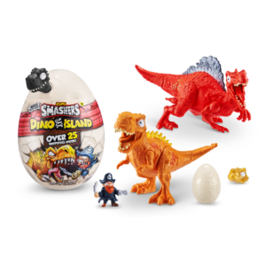 Smashers jaja iznenađenja s dinosaurima Dino Island Epic egg prikaz ambalaže i dijela sadržaja
