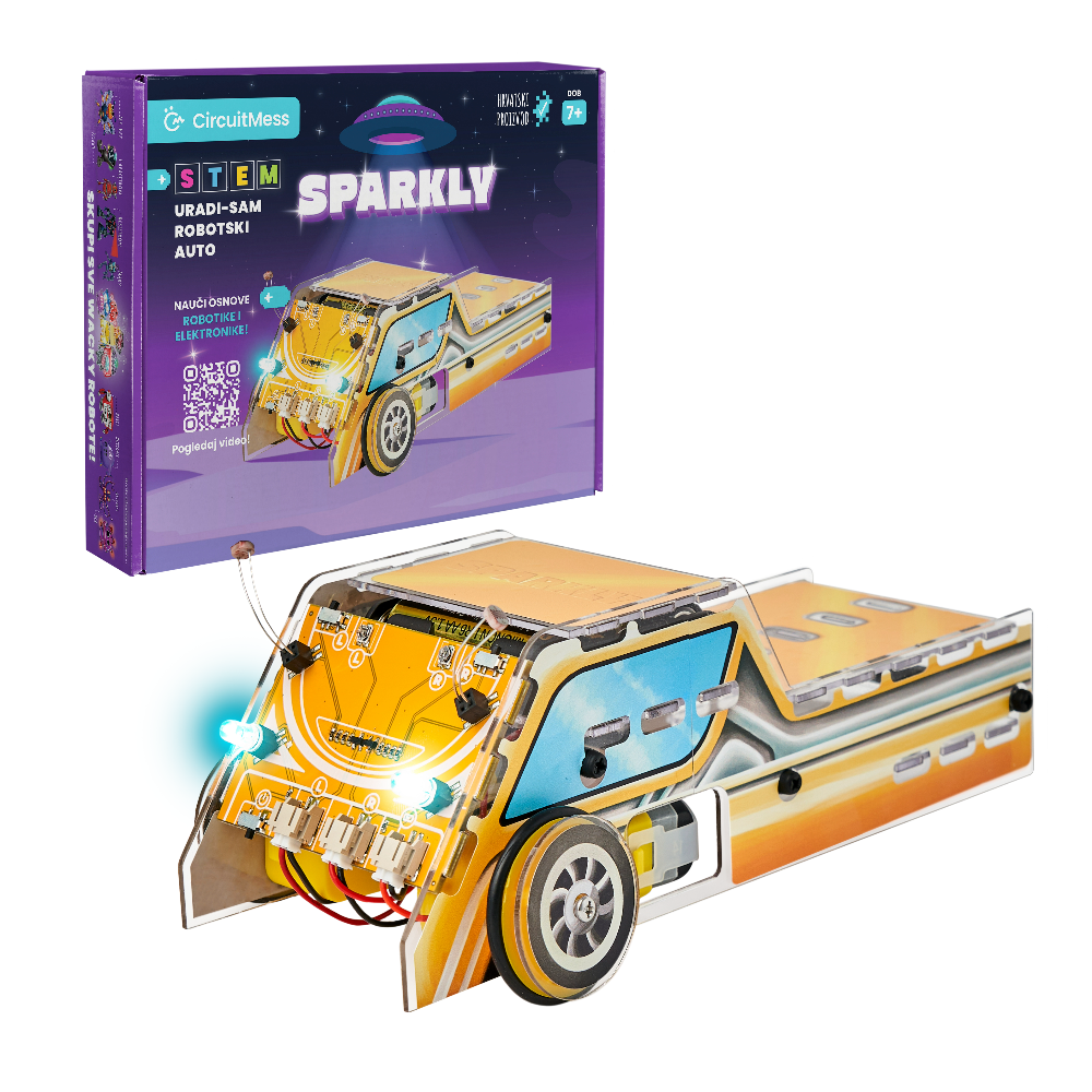 CircuitMess STEM dječje igračke Sparkly robotski auto