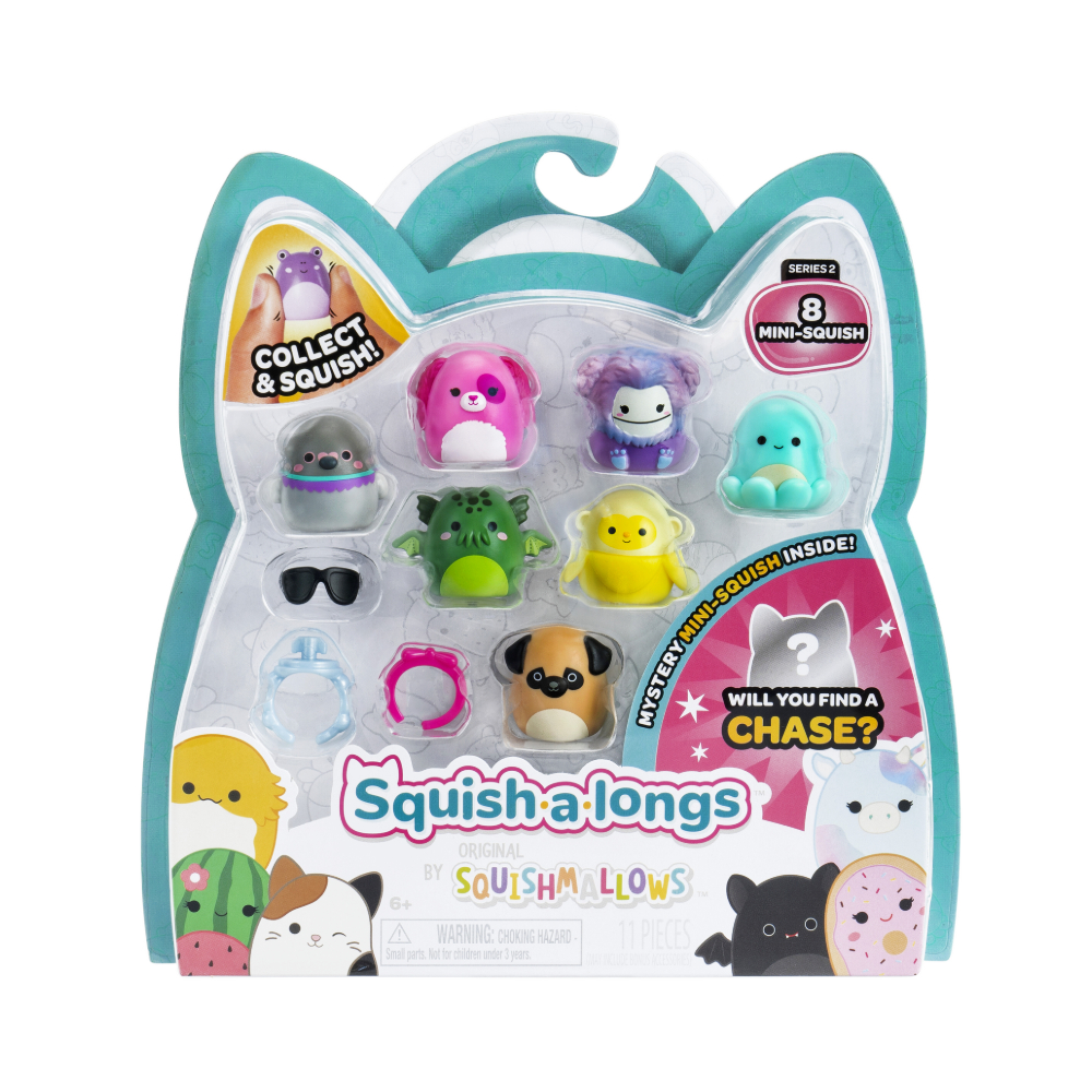 Squish-a-longs mini figure set Na plaži 8pk Squishmallows