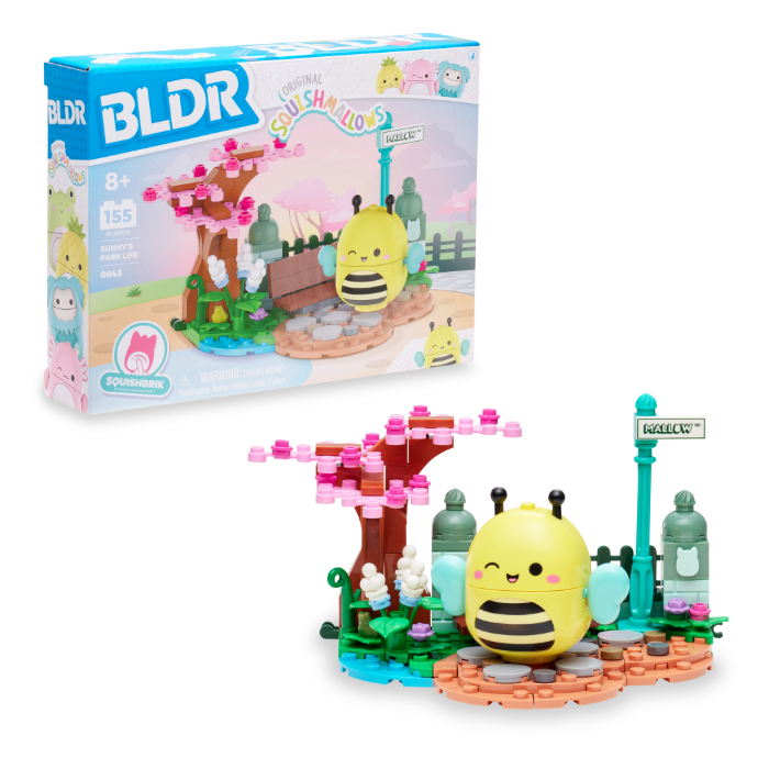 Squishmallows set za slaganje Sunny šeće cvjetnim vrtom