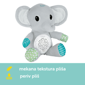 Moonlight Buddiezzz interaktivni plišanci Slonić, s bijelim šumom, melodijama i svjetlom - Slika 3