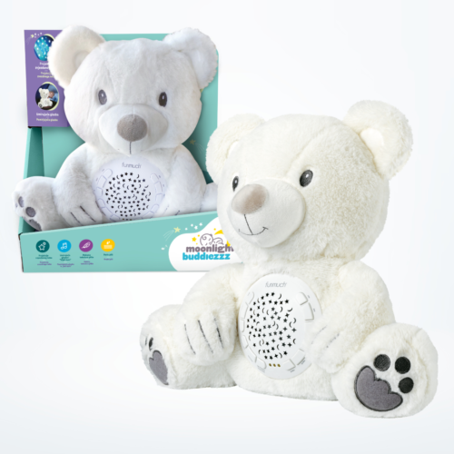 Moonlight Buddiezzz interaktivni plišanci Polarni medo, s bijelim šumom, melodijama i svjetlom - Slika 1