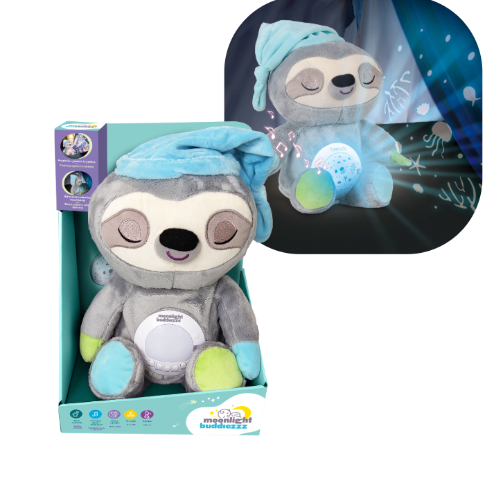 Moonlight Buddiezzz prošireno izdanje 3u1 igračka za mame i bebe, ljenivac