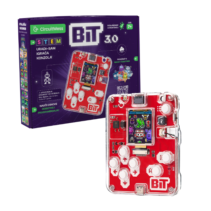 CircuitMess STEM dječje igračke BIT 3 edukativna igraća konzola