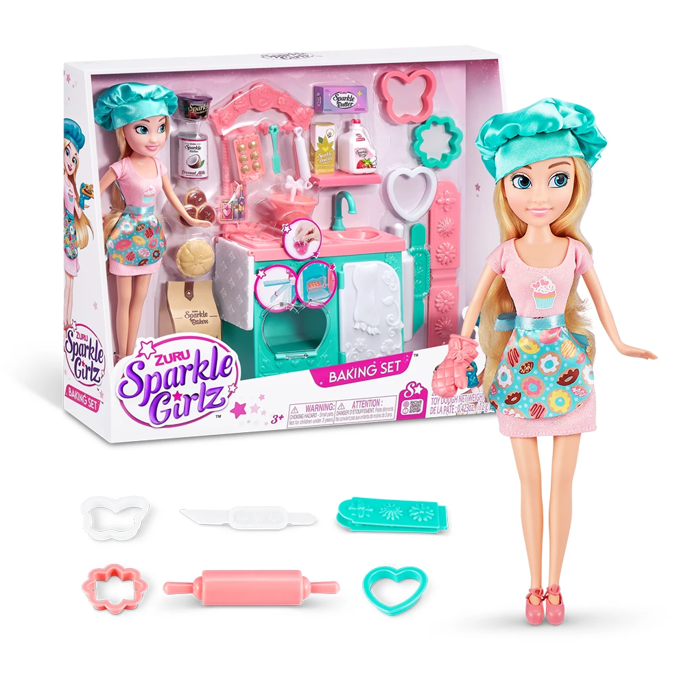 Sparkle Girlz Kuharica set za igru, lutka 27 cm