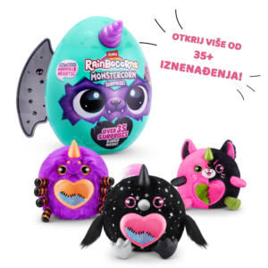 Rainbocorns Monstercorn veliko jaje iznenađenja s neodoljivo strašnim plišancem - Slika 1
