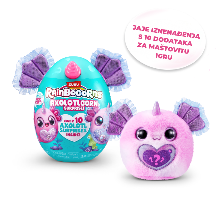 Rainbocorns Axolotlcorn jaje iznenađenja s 10 dodataka
