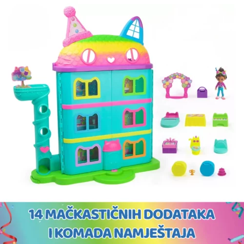 Gabby's Dollhouse kuća za lutke Purrfect Party s figurom i dodacima – novo izdanje - Slika 2