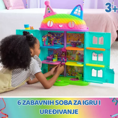 Gabby's Dollhouse kuća za lutke Purrfect Party s figurom i dodacima – novo izdanje - Slika 3