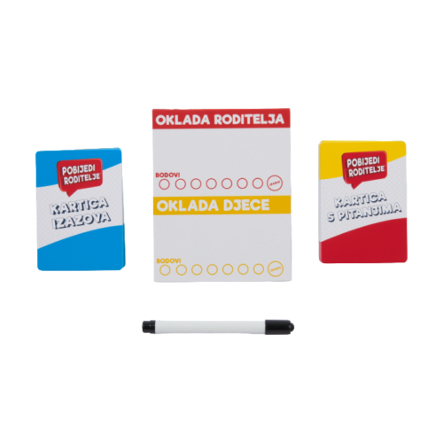 Društvena igra Pobijedi roditelje brza igra s kartama, na hrvatskom jeziku - Slika 2