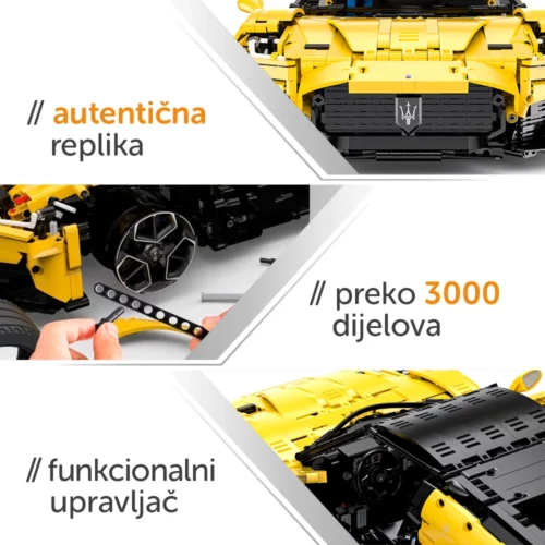 Rastar 1:8 Maserati MC20 veliki set kockica za sastavljanje vozila - Slika 3