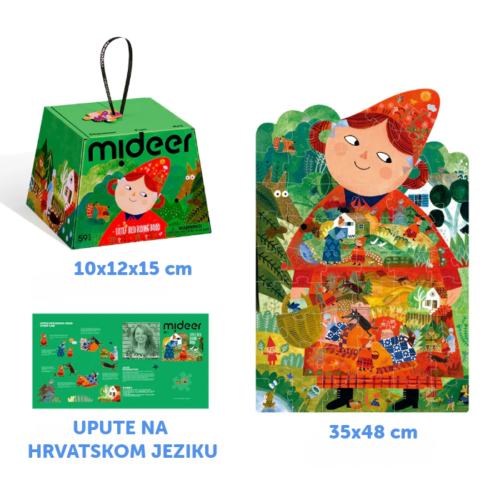 Mideer Crvenkapica umjetničke puzzle i slikovnica na hrvatskom jeziku - Slika 2