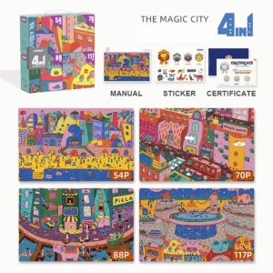 Mideer 4u1 puzzle Grad - Slika 2