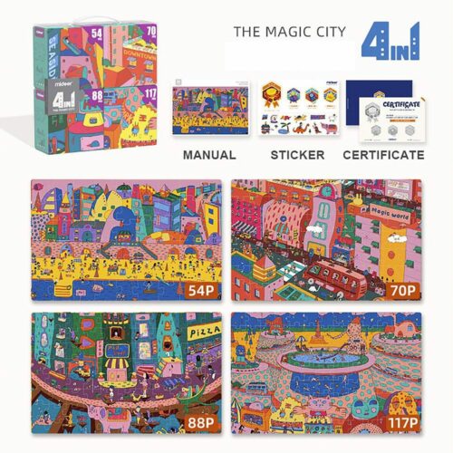 Mideer 4u1 puzzle Grad - Slika 2