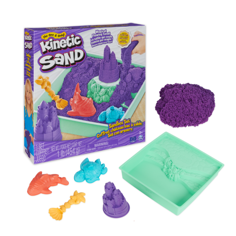 Kinetički pijesak Pješčanik s priborom ljubičasti set za igru
