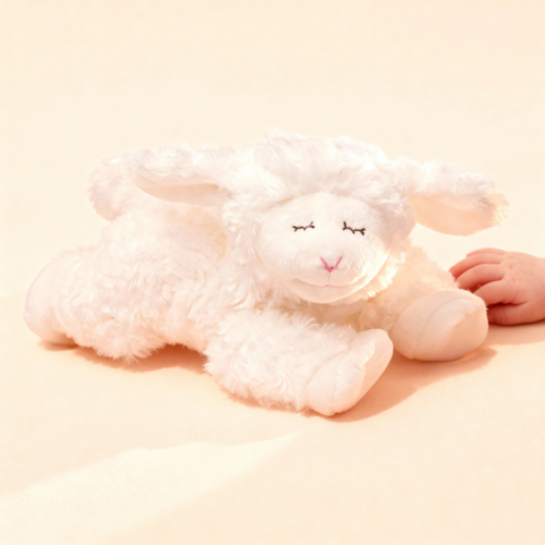 Plišana ovčica - zvečka - Slika 1