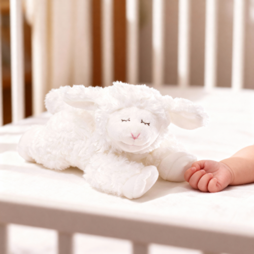 Plišana ovčica - zvečka - Slika 3