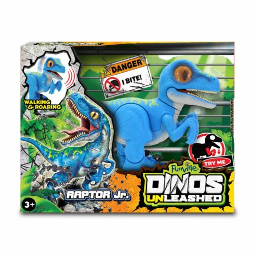 Dinos Unleashed - Walking & Roaring Raptor Jr. pomična figura - Slika 3