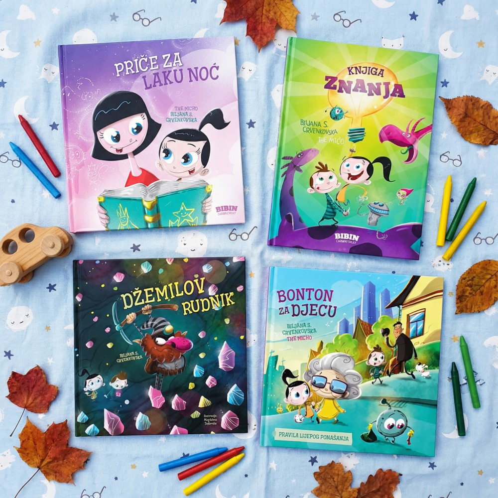 Naslovnice dječjih knjiga Bibin čarobni svijet kao dio ponude edukativnog sadržja webshopa Pandin brlog