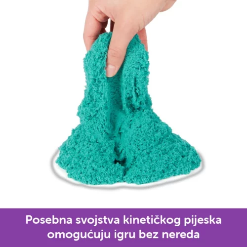 Kinetički pijesak set Dvorac s pijeskom plavozelena - Slika 3