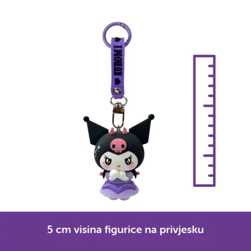 Hello Kitty privjesak s figurom Kuromi - Slika 2