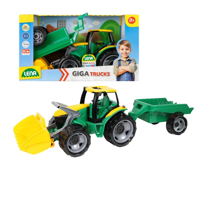 Lena traktor s prikolicom i lopatom