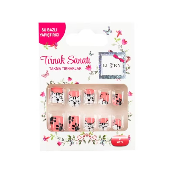 Lukky naljepnice za nokte Nail Art Kitty 10 kom