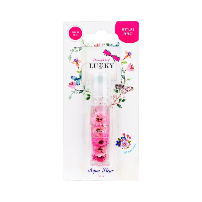 Lukky Aqua Fleur ulje za usne s roza svjetićima 7,5ml
