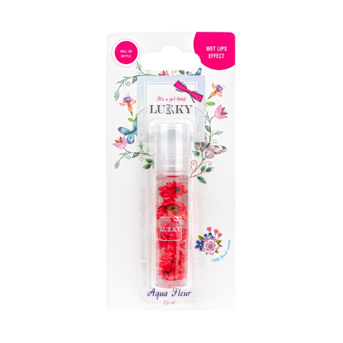 Lukky Aqua Fleur ulje za usne s crvenim cvjetićima 7.5ml