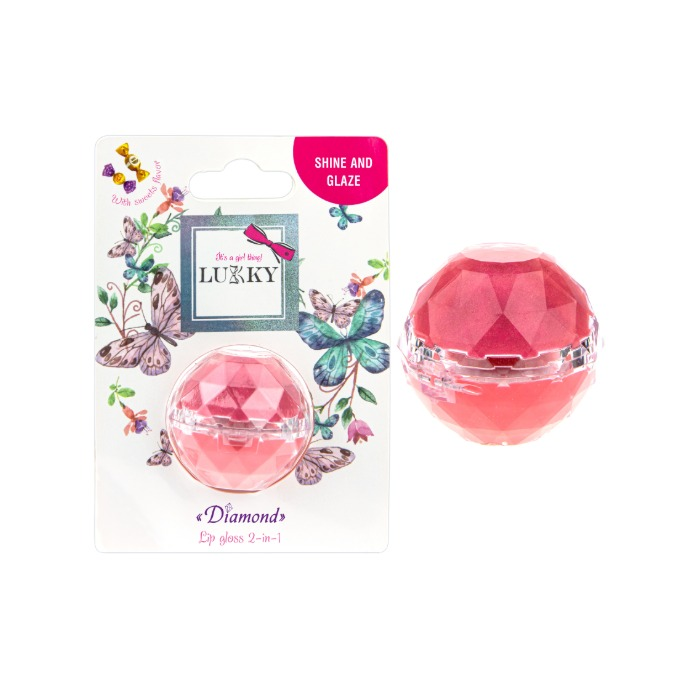Lukky sjajilo za usne Diamond 2u1 2x5ml - roza, svijetlo roza