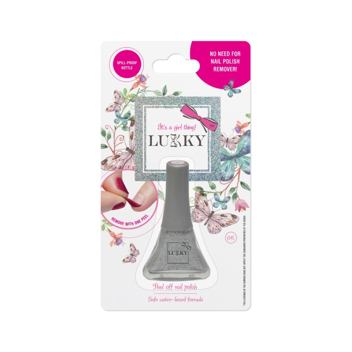 Lukky peel off lak za nokte 5,6ml - metalik srebrna